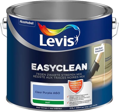Levis - Easyclean Tegen Zwarte Strepen Mix - Clear Purple A60 - Mengverf - 2,5 L