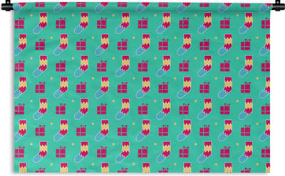Wandkleed - Wanddoek - Sokken - Cadeau - Patroon - 180x120 cm - Wandtapijt