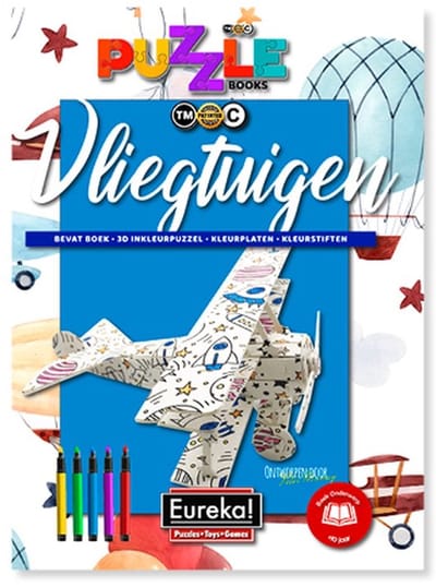 Eureka 3D Puzzle Books Kleur- en Puzzelboek - Vliegtuigen