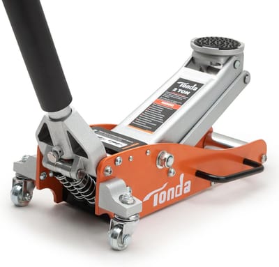 Lage Profiel Vloerkrik 2 Ton Hydraulisch Aluminium en Staal - Dubbele Pomp Snel Lift Auto Krik