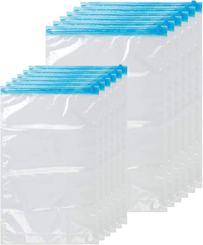 Famanu – Kleine vacuüm opbergtas - oprolbare opbergzakken - 12 stuks reiscompressiezakken - geen pomp of vacuüm nodig - herbruikbare ruimtebesparende zakken - perfect voor reizen (6 (70 x 50) cm 6 (50 x 35