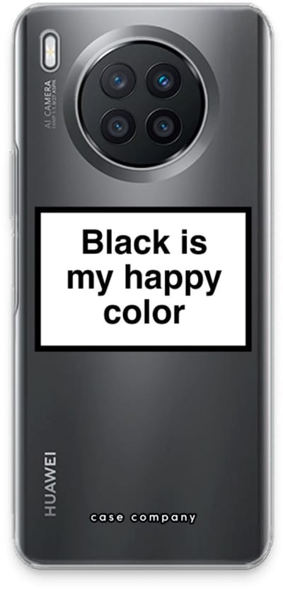 Case Company® - Hoesje geschikt voor Huawei Nova 8i hoesje - Black is my happy color - Soft Cover Telefoonhoesje - Bescherming aan alle Kanten en Schermrand