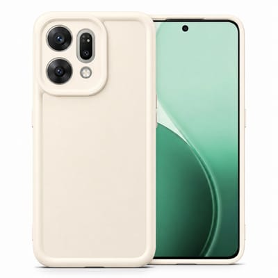 Geschikt voor Oppo Reno 14 5G Hoesje - Siliconen Matte Back Cover - Creme