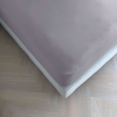 Kayori Emma Hoeslaken Katoensatijn - 90x210-220cm - Matrasdikte 35cm - Rondom Elastiek - Lila