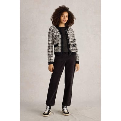White Stuff Kelly Cardi Black Multi Größe: 14 | Cardigans Outlet | Damen | Schwarz