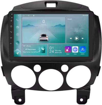 Autoradio met bluetooth - Carplay - Voor Mazda 2 (2007-2014) - Geschikt voor Apple en Android - Stereo - Navigatie - Navigatiesysteem auto - 1GB 32GB