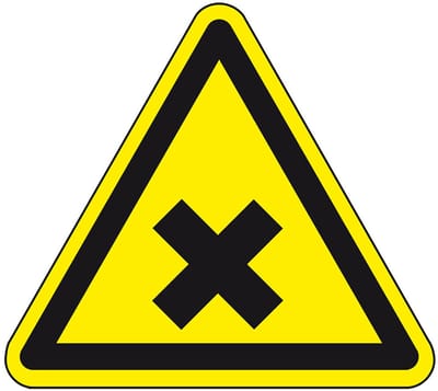 Schadelijke of irriterende stoffen bord - kunststof 150 mm