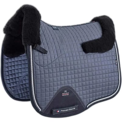Premier Equine Cc Merino Wool European Dressage Square Zadeldekje Grijs Full