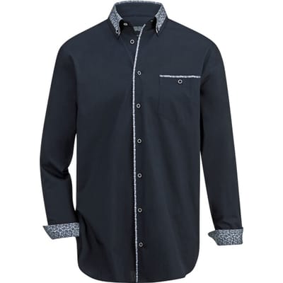 Babista herren Overhemd - 39/40 - donkerblauw - Plus Size