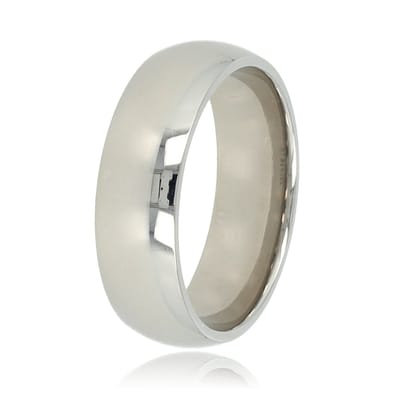 My Bendel - Gladde Stapelring Zilverkleurig 6 Mm - Zilverkleurige Stapelring - 6 Mm Breed - Veelzijdig - met Luxe Cadeauverpakking | Sieraden Voor Dames | Maat 17.00 Mm / Maat 53