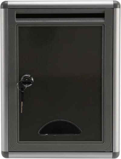 Brievenbus Muurbevestiging - Postbak Huis - Veilig Post Ontvangen - Ruim Interieur - 21.5 x 10.5 x 28.5 cm - Zilver
