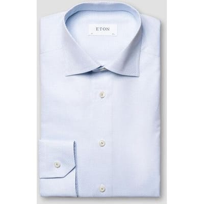 Eton Overhemd Organic Cotton Signature Dobby Licht Blauw / male