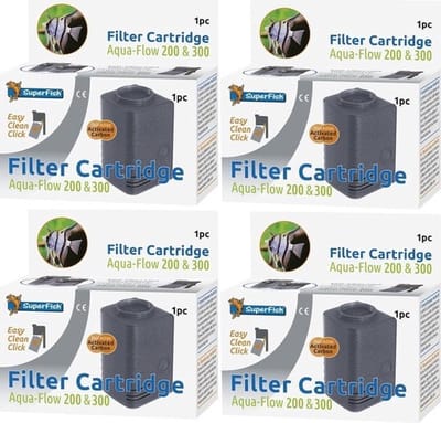 Superfish - Aquaflow 200/300 Easy click cartridge - 4 stuks - Voordeelverpakking
