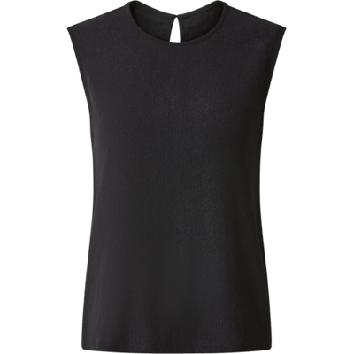 ESMARA Dames top met crinkle-look (Zwart, XS (32/34))