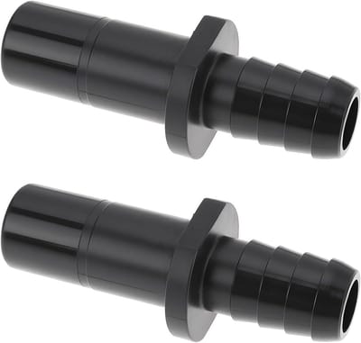 Allecto- Stem Adapter - Push-Fit - 12mm naar 10mm - Aansluiting - Flexibele Slang - Geschikt voor Merk - Zwart 2 stuks, Adapter voor 12mm Push-Fit Aansluiting 3/8 "ID Flexibele Slang
