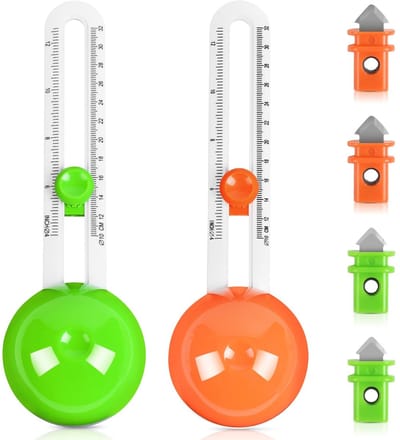 Dailygoods - Paper Mes - Set van 2 - Ideaal voor knutselen - Oranje en Groen - Veilig en gebruiksvriendelijk - Geschikt voor kinderen en volwassenen