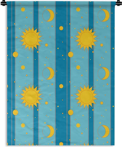 Wandkleed - Wanddoek - Zon - Maan - Design - 150x200 cm - Wandtapijt