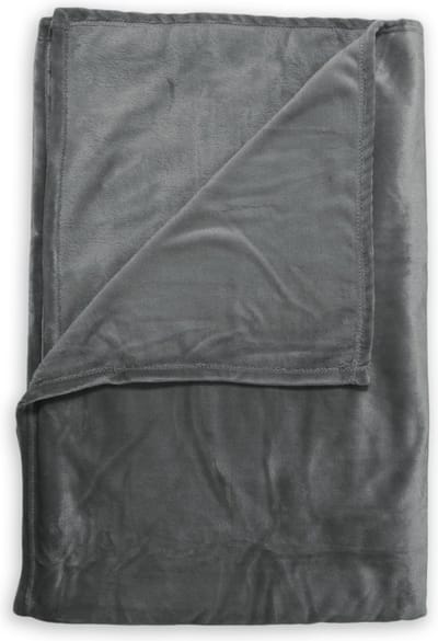 Zohome Plaid Cara - Warme deken voor op de bank - Zacht - 140x200 cm - Antraciet