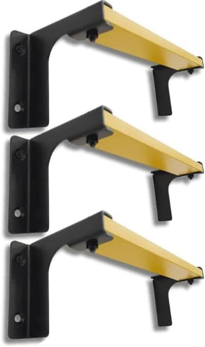 ISOP 3-sports raamladder voor aan de muur – 4 cm breed, 10 cm afstand, 31 cm lang – 1 mm dik ijzer, wandmontage, weerbestendig – Zware uitvoering voor binnen- en buitengebruik