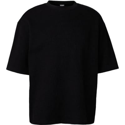 Urban Classics Thermal Waffle Tee Heren T-shirt - zwart - XXL