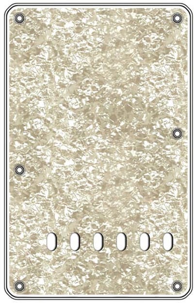 Boston BP-413-PW back plate, string spacing 11,2mm, 4 ply, standard Stallion, 86x138mm, pearl white