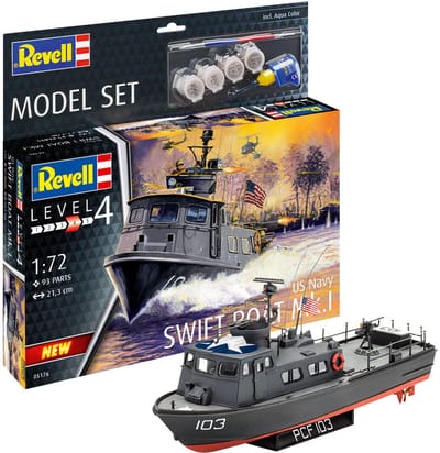 Revell Modelbouwpakket Militaire voertuigen - 65176 US Navy SWIFT BOAT Mk.I - Model Set Plastic - 1:72 - Modelbouw