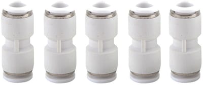 Dailygoods - Pneumatische adapter - 5Pack - Snelkoppelingen - Geschikt voor pneumatische machines - Metaal - Push Quick Connect - Lekkage voorkomen