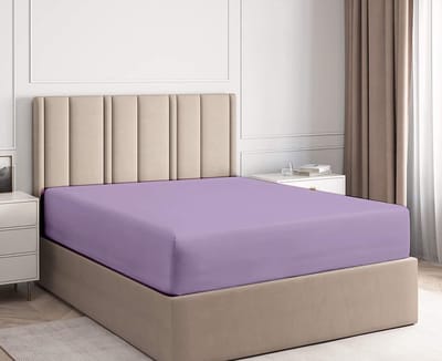 Ephemeris Hoeslaken Tweepersons 180x200+30 cm met elastiek rondom 100% Katoen Jersey LILA
