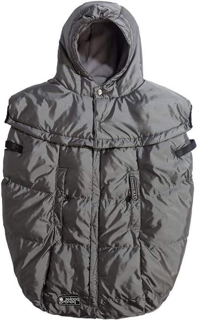 Voetenzak - Baby Poncho - Buiten Bescherming - Waterafstotend Fleece - Eén Maat - Grijs