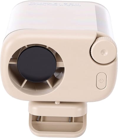Draagbare Tailleventilator - Persoonlijke Ventilator - Buitenactiviteiten - Real Time LED Display - 7.1x7x7 cm - Abrikoos