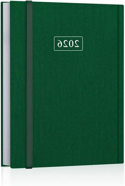 Agenda 2025 - Planner Jaaroverzicht - Dagelijkse Planning - Harde Kaft Premium Papier - 20.5 x 28.5 cm - Groen