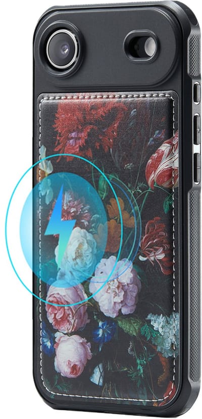 Casemania Hoesje Geschikt voor Apple iPhone 17 Air - Stilleven met Bloemen Print - Magnetisch Kunstleren Back Cover - Telefoonhoesje Geschikt voor MagSafe