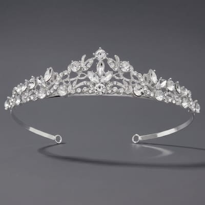 Kroon voor dames-Prinsessenkroon-Diadeem-Kroon-Strass-Elegant en Duurzaam - Geschikt voor Verschillende Gelegenheden-Haarsieraad-Stijl 1