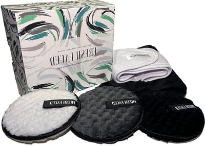 Make-up Remover Pads - Herbruikbare Wattenpads - Gezichtsreiniging - Alleen Water Nodig - 12 cm Diameter - Zwart Wit Grijs