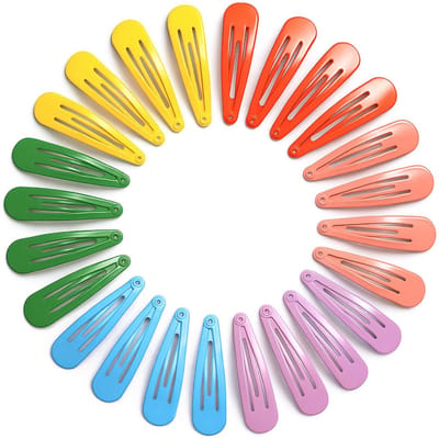 Dailygoods- Haarspeldjes Mixcolor - Metalen Haarclips 5 cm - 24 Stuks - Haaraccessoires voor Dames - Duurzaam - Perfecte Grootte