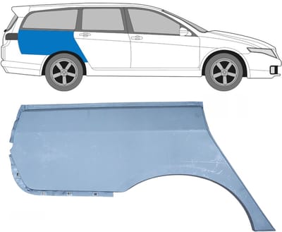 Reparatiepaneel achterspatbord voor Honda Accord 2002-2008 / Rechts / COMBI