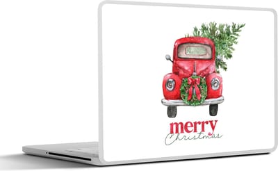 Laptop sticker - 11.6 inch - Kerst - Kerstboom - Merry Christmas - Spreuken - Quotes - 30x21cm - Laptopstickers - Laptop skin - Cover