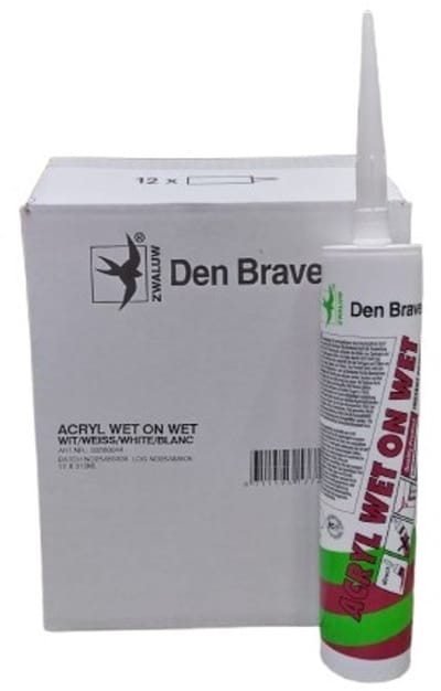 Den Braven Acryl Kit Wet On Wet Koker 310 ml -kleur wit 12 stuks in doos