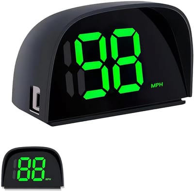 Auto accessoires - Snelheidsmeter - Snelheidsmeter auto - Digitale snelheidsmeter - Head up dieplaye - Universele snelheidsmeter -met LED groot lettertype- met USB-kabel - Plug-play -voor vrachtwagen- SUV -Golfkar -Alle voertuigen-groente - MPH
