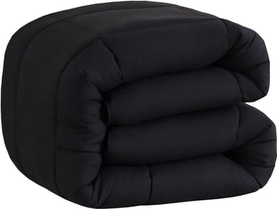 Snoozella ComfyBed 140x200 - Zwart - Dekbed zonder overtrek - Wasbaar hoesloos dekbed - 30 nachten proefslapen - All season winterdekbed & zomerdekbed