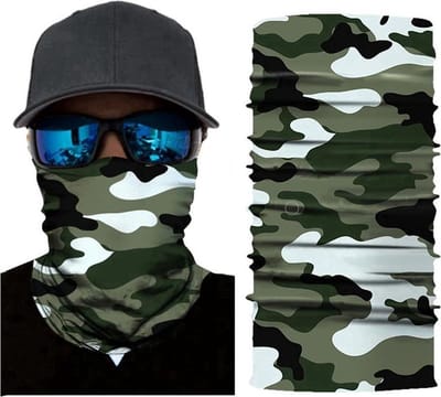New Age Devi - Camouflage Nekwarmer in Leger Groen