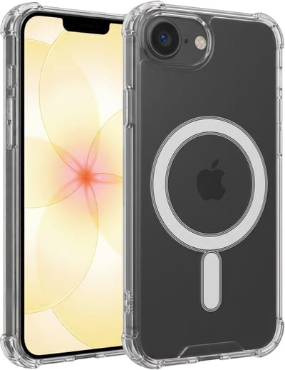 Hoesje - Geschikt voor Apple iPhone 17e - Magsafe Compatible - Sterk & Shockproof - Back Cover - Shock Proof Case - Telefoon Hoes Shockproof - Telefoonhoesjes - Transparant