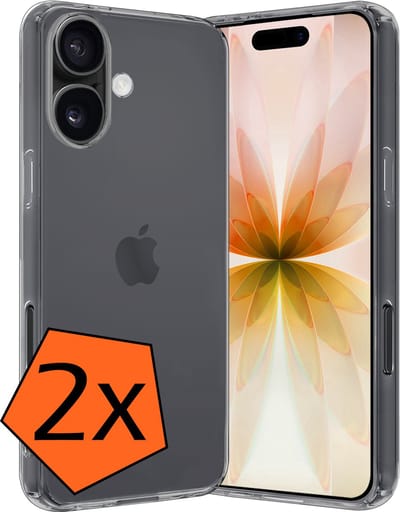 Hoes - 2 Stuks - Geschikt voor Apple iPhone 17 - Sterk & Shockproof - Case Siliconen - Back Cover - Telefoon Hoes - Transparant