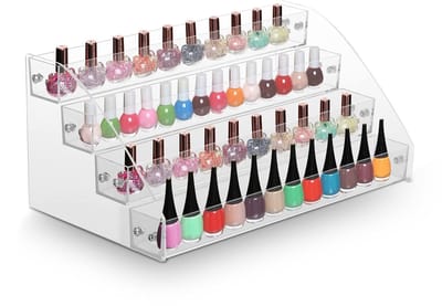Cosensi- Nagellakhouder Transparant - Multifunctionele Acryl Organizer - 4 Niveaus - Duurzaam en Veilig - Perfect voor Nagellak en Tatoeageinkt - Nagellakstandaard