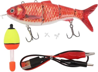 Dailygoods - Robotic Zwemmen Lokmiddel - USB Oplaadbare Multi Jointed Swimbaits - Verstelbare zwemdiepte - LED-licht en Propellers - Effectief vissen...