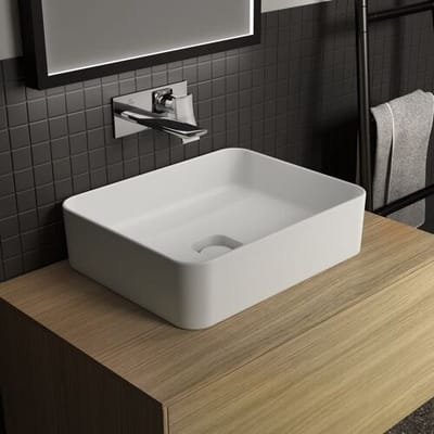 Ideal Standard bowl angular 60 cm, without tap hole, without overflow, ground T369801