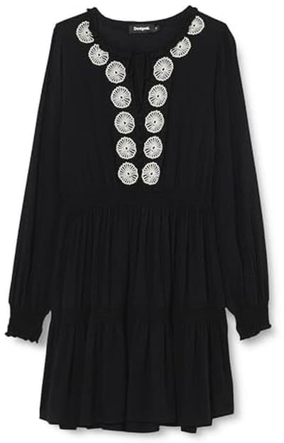 Dames Woven Jurk met Lange Mouwen