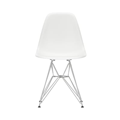 Vitra - DSR Eames Plastic Sidechair - verchroomd - wit