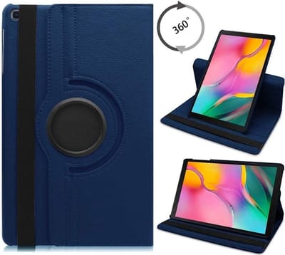 Hoesje Geschikt Voor Samsung Galaxy tab s6 lite 2024 hoes Donker Blauw Draaibare Hoesje Case Cover tablethoes - Tab s6 lite hoes 2020 / 2022 360 Hoes bookcase