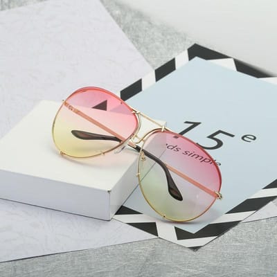 Lichtgewicht Comfortabel Duurzaam Hoge Kwaliteit Stijlvol High-End Retro Oversized Aviator Vrouwelijk Voor Zowel Vrouwen Zonnebrillen as the photo